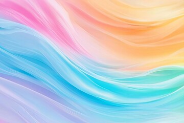 Obraz premium Abstract smooth colorful waves creating a serene and calming background effect.