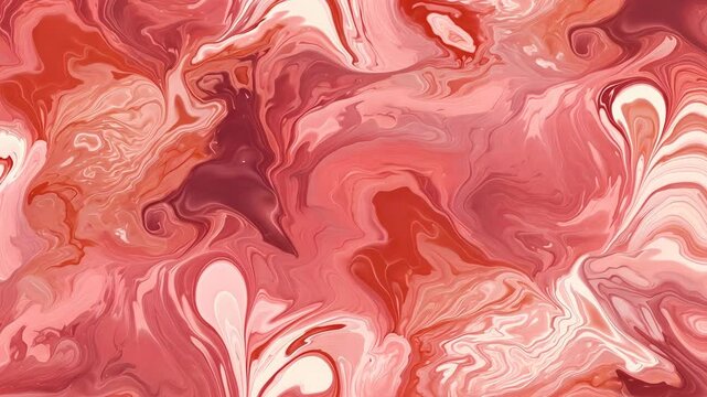 swirling, liquid marble pattern - soft coral calm