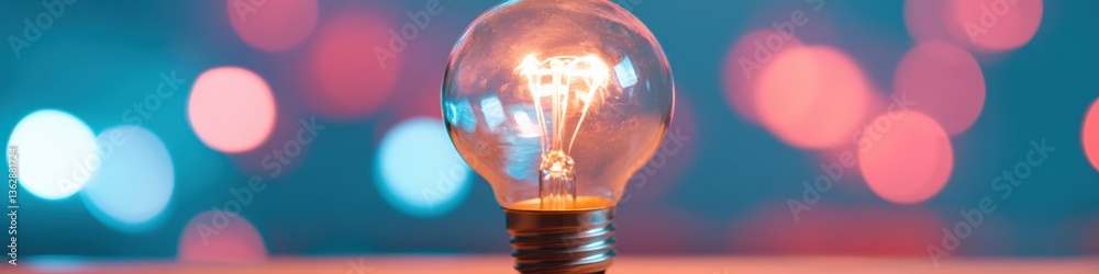 Aufkleber Luminous Innovation Ethereal Lightbulb Metaphor for Digital Transformation, Creative Ideation, and Breakthrough Technological Conceptualization