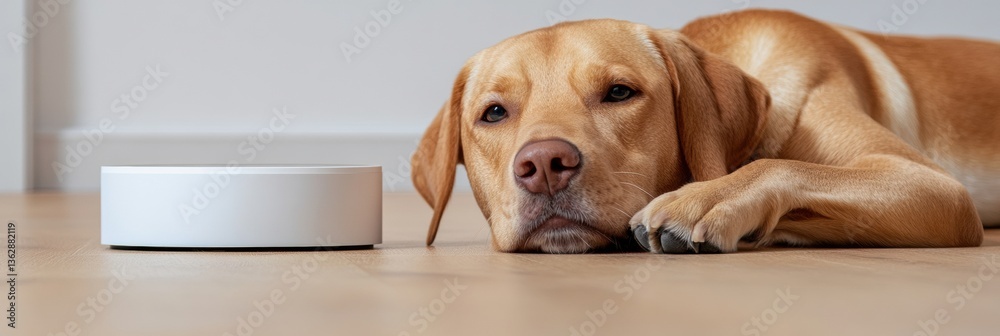 Aufkleber smart pet care innovation ai-enabled automated feeding system for connected homes - minimalist desig