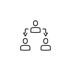 Fototapeta premium Manager linear icon. Teamwork line customizable illustration. Contour symbol. Vector isolated outline drawing. Editable stroke
