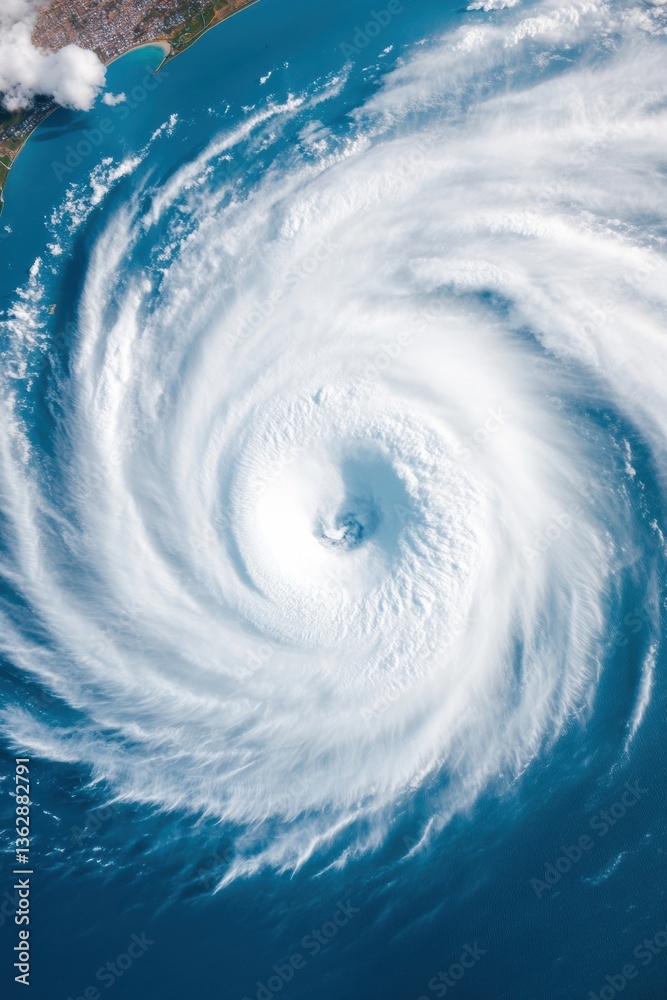 Aufkleber climate crisis visualization high-resolution satellite imagery of intense hurricane dynamics - advan