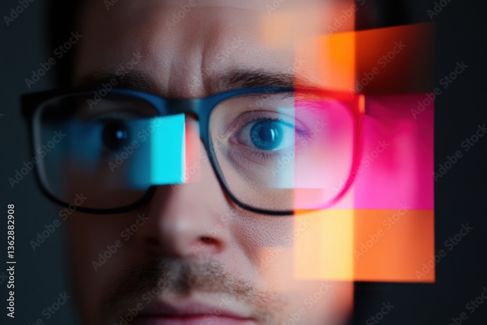 Poster Glitch Digital Identity Innovative Gen Z Tech Professional Visualizing Virtual Work Experience through Pixelated Augmented Reality Aesthetic