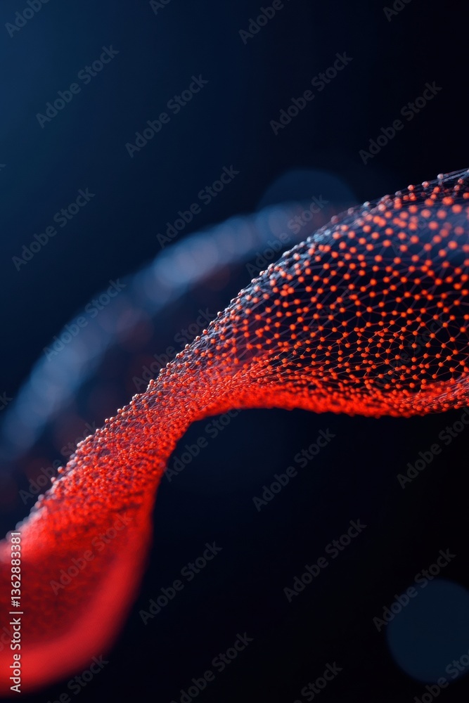 Poster Quantum Flow Immersive Digital Particle Visualization Revealing Next-Gen AI Innovation and Technological Transformation in Cutting-Edge Design Landscape