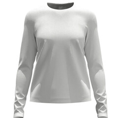 Franela blanca de manga larga – Maqueta en PNG con fondo transparente, ideal para diseño de moda...