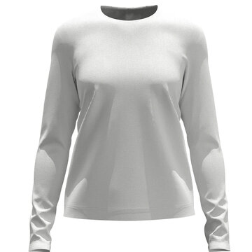Franela blanca de manga larga &ndash; Maqueta en PNG con fondo transparente, ideal para dise&ntilde;o de moda y branding