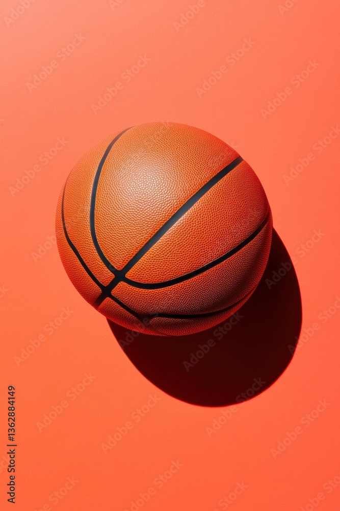 Aufkleber minimalist athletic precision high-contrast basketball with textural depth - dynamic sports branding