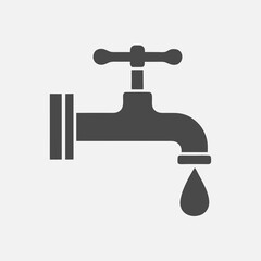 Water Tap Faucet Icon Vector Design.