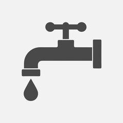 Water Tap Faucet Icon Vector Design.