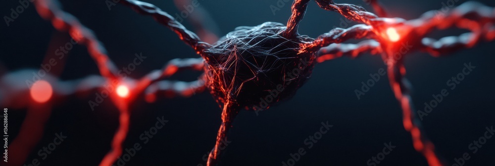 Aufkleber Quantum Neural Network Visualization Innovative AI Connectivity Paradigm - Cutting-Edge Digital Transformation in Machine Learning Aesthetics