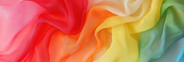 Fototapeta premium Fluid Rainbow Textile Design Vibrant Creative Expression in Soft Gradient Layers - Modern Craft Inspiration for Digital Content and Artistic Branding