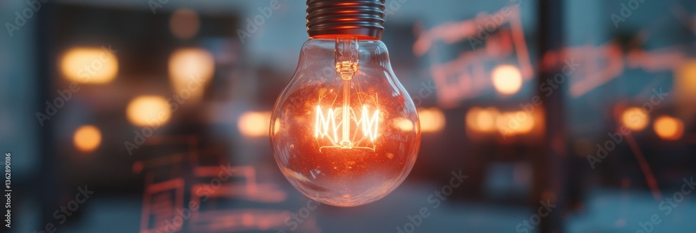 Fototapete Ignite Innovation Glowing AI-Powered Design Thinking Breakthrough in Tech Ideation - Next-Gen Creative Problem Solving Visualization