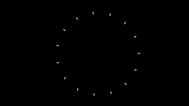 Circles fireworks explosion line shape blast, ellipse blast green screen animation. line circle animation explosion white. 4K Cartoon Firework Animation. Fast movement of modern circles effects