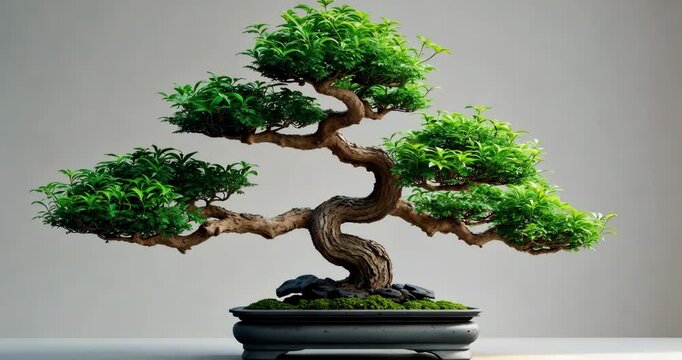 A juniper bonsai tree of the sargent variety.