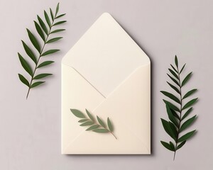 Ivory card with soft calligraphy and a minimal design, offering an elegant and charming wedding invitation