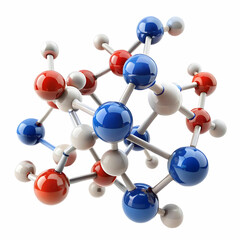 Obraz premium molecule model on white background