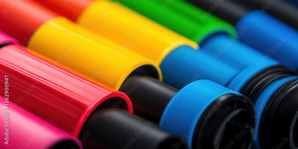 Aufkleber circular economy chromatics vibrant toner cartridge recycling showcase - sustainable office innovati