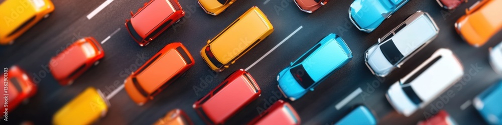 Poster Next-Gen Fleet Intelligence Multicolor Digital Logistics Visualization with AI-Powered Route Optimization and Smart Transportation Analytics