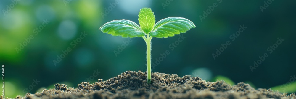 Aufkleber Next-Gen AgriTech Visualization Emerging Seedling Biotechnology with Precision Growth Data - Sustainable Innovation in Smart Agricultural Monitoring