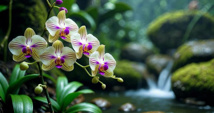Stunning Encylia epiphytic orchid blossom