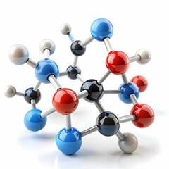 Obraz premium molecule model on white background