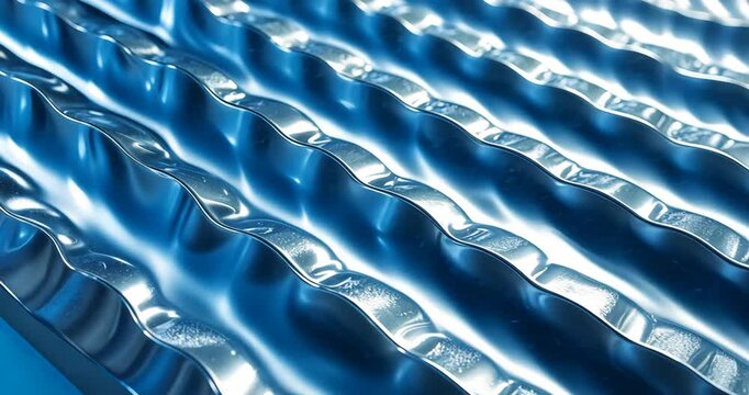 High resolution texture of blue beveled etched glass.