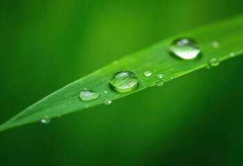 Close-up of a Water Droplet on a Leaf Surface.