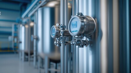 Octane processing facility with visible ecofriendly signage, octane plant, sustainable industrial practices