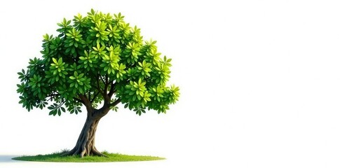 Fototapeta premium tree on white background creates a sense of calm, nature, trunk