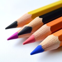Fototapeta premium Collection of colorful grunge graphite pencil textures, isolated on white background