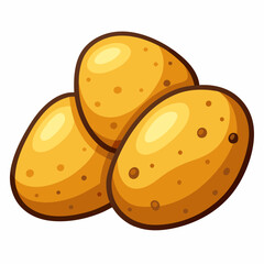 vector illustration of a  potato