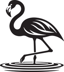 vector illustration of a flamingo