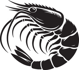 vector illustration of a shrimp