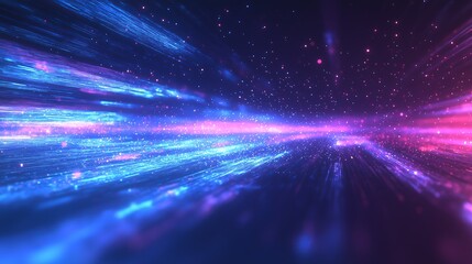 Cosmic Velocity: A vibrant, artistic rendering of a journey through space, showcasing dynamic light streaks and a symphony of colors creating a sense of speed and the mysteries of the universe.