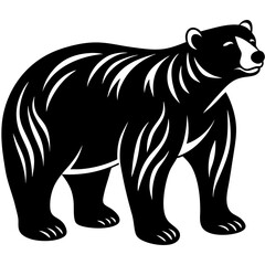 Polar Bear Silhouette Vector
