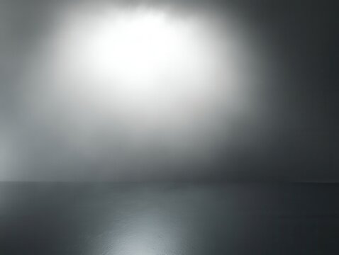 Abstract gray gradient background with light spot for product display and elegant studio backdrop for design and photography