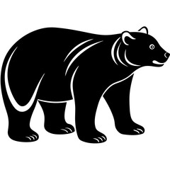 Polar Bear Silhouette Vector