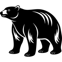Polar Bear Silhouette Vector