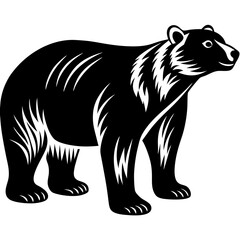 Polar Bear Silhouette Vector