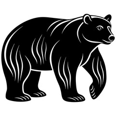 Polar Bear Silhouette Vector