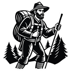 hunter with shotgun and rifle