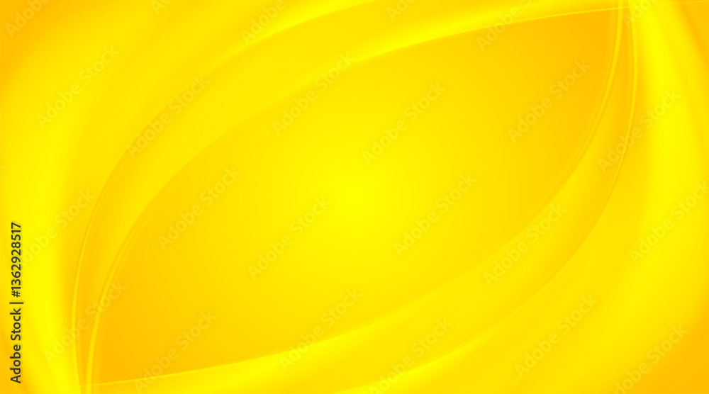 Poster bright yellow smooth blurred wavy abstract elegant background. vector design