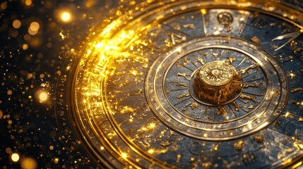 A creative zodiac wheel backdrop. 