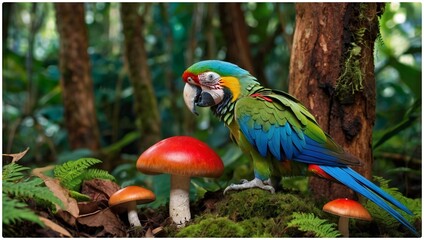 Obraz premium red and yellow macaw