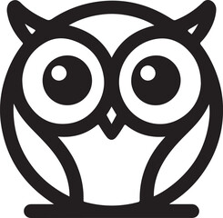 black and white owl silhouette