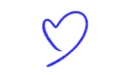 blue heart on white background