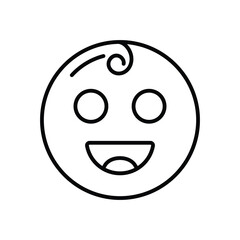 Baby emoticon Vector icon