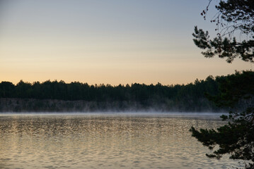 Beautiful summer lake in Ukraine