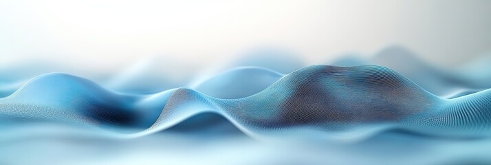 create a LinkedIn cover image with abstract, flowing lines in soft blue and grey tones, representing connection and fluidity. Clean and minimalistic design , Wide Background