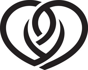 black and white Love circle